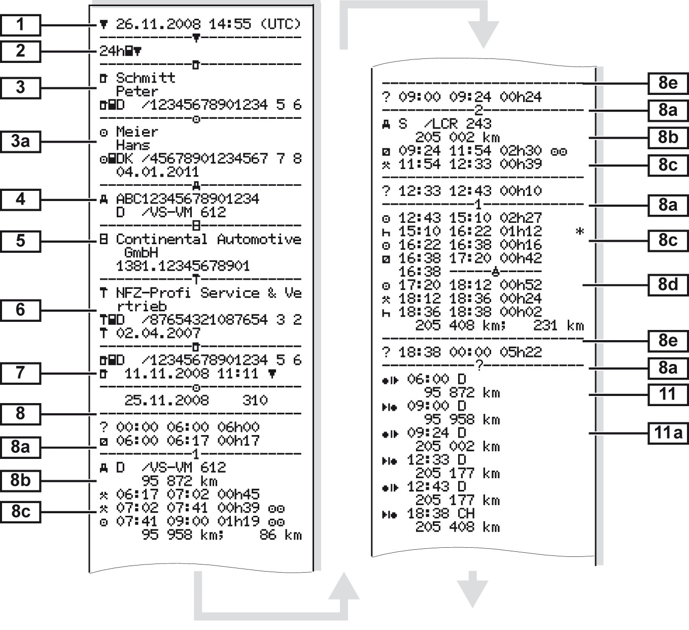 Daily Printout - Driver Card Activities